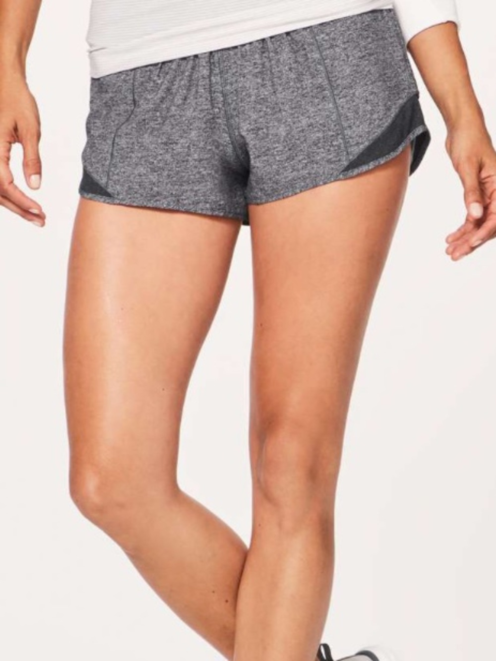 lululemon athletica Heathered Black Hotty Hot Shorts